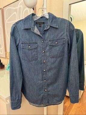 Banana Republic Blue Denim Button-Up Shirt